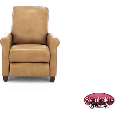 Paisley Leather Push Back High Leg Recliner