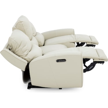 Fisher Leather Fully Loaded Reclining Sofa