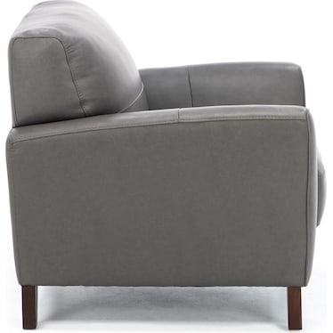 Martini Leather Chair in Grey