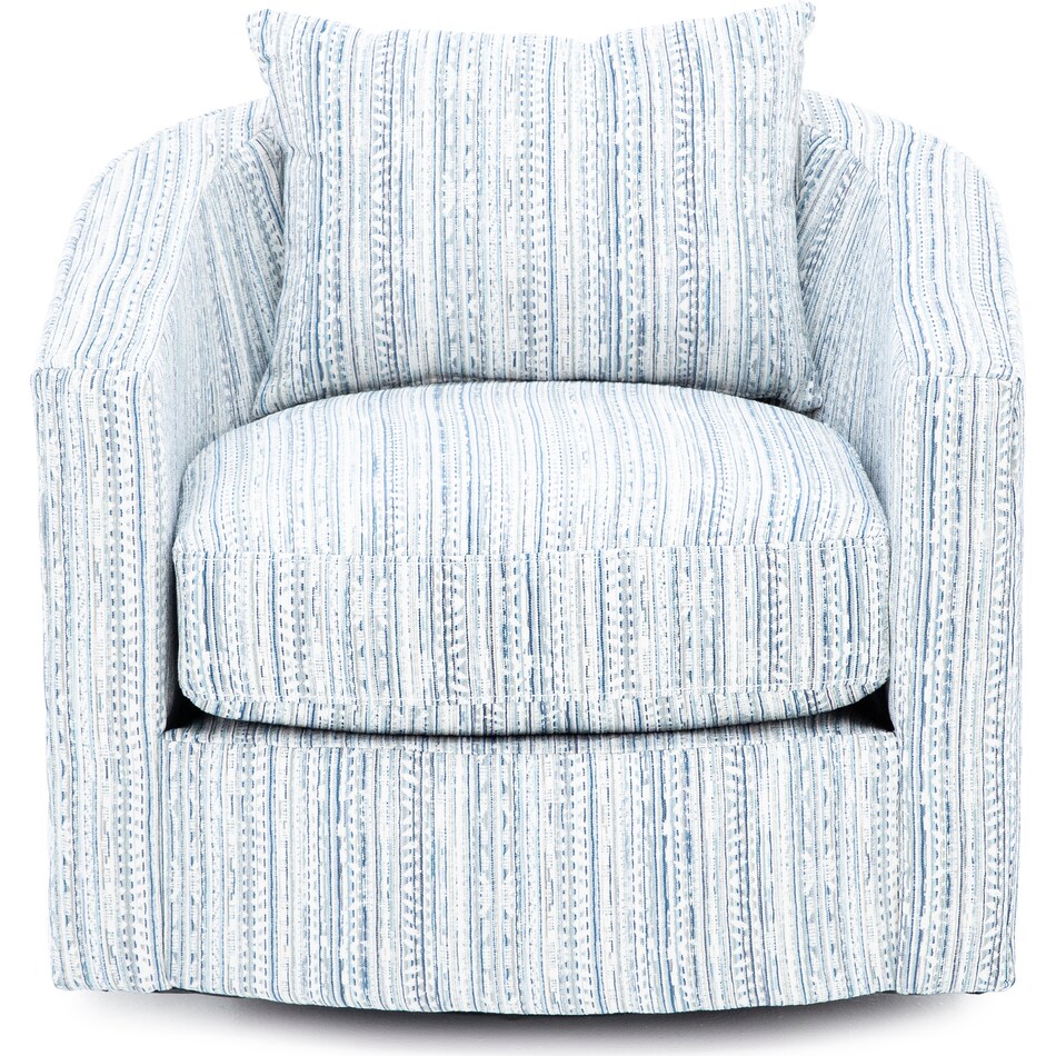 wash blue swivel chair z  