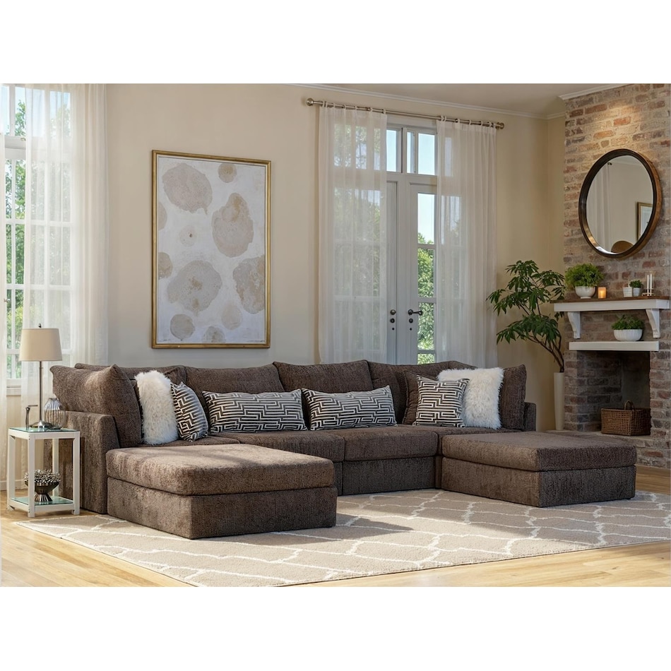 wash brown sta fab sectional pieces mpk  