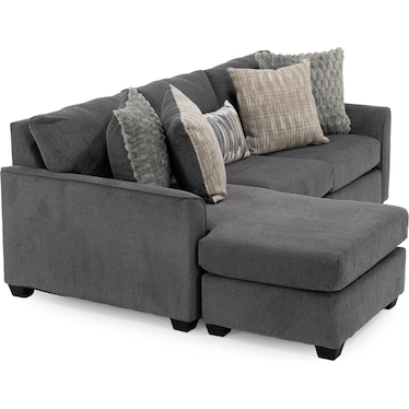 Charcoal Irv Rev Chaise Sofa w Drop Down Table