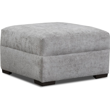 Dahlia Ottoman in Charcoal