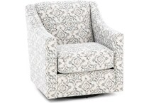 wash white swivel chair   