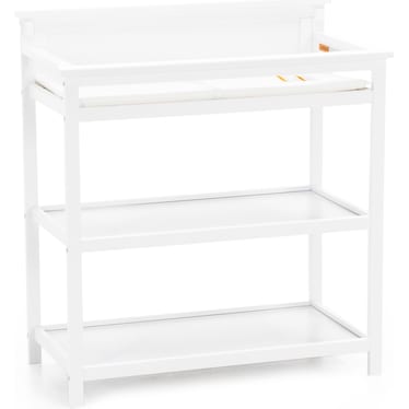 Leo White Changer with Shelves and Pad