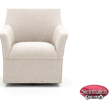 Augustine Swivel Glider Chair in Cream