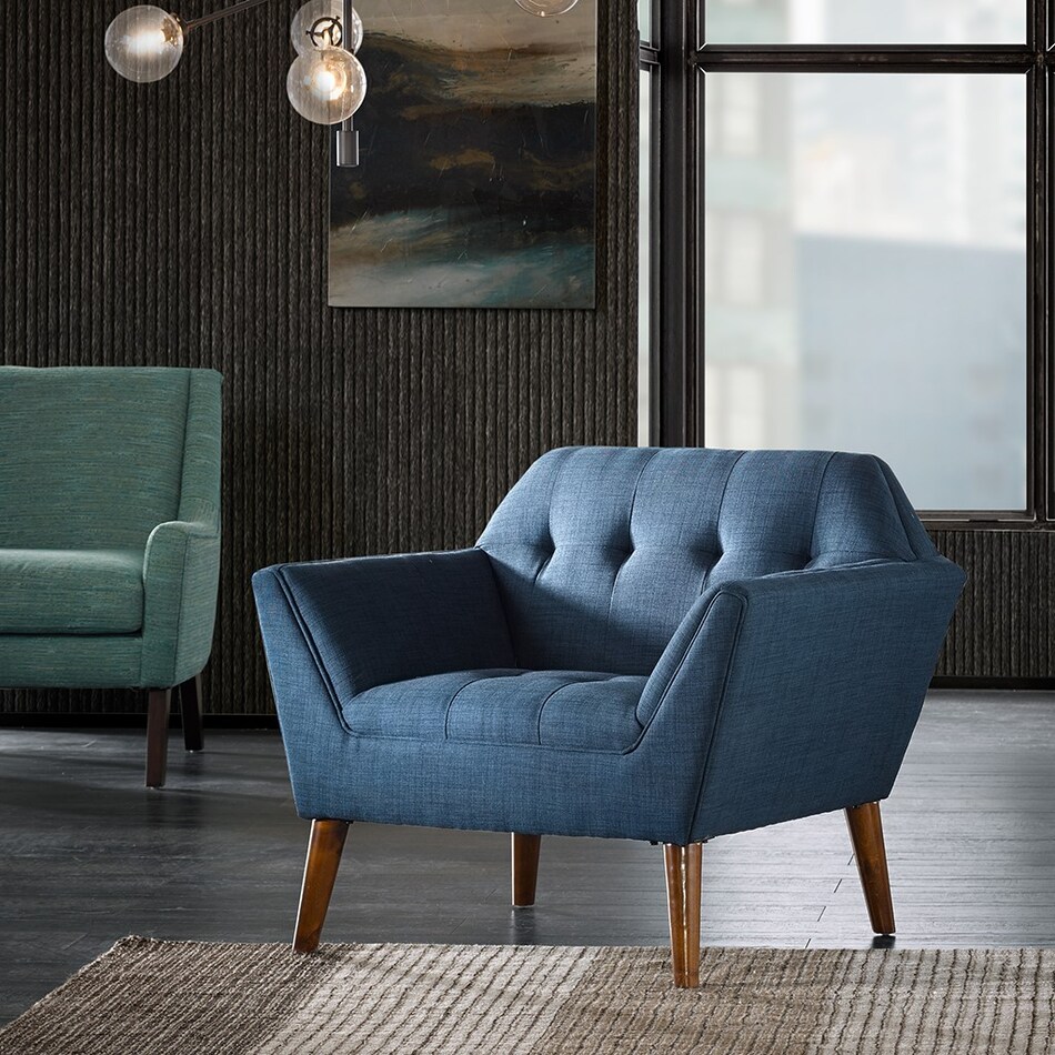 wesp blue accent chair   