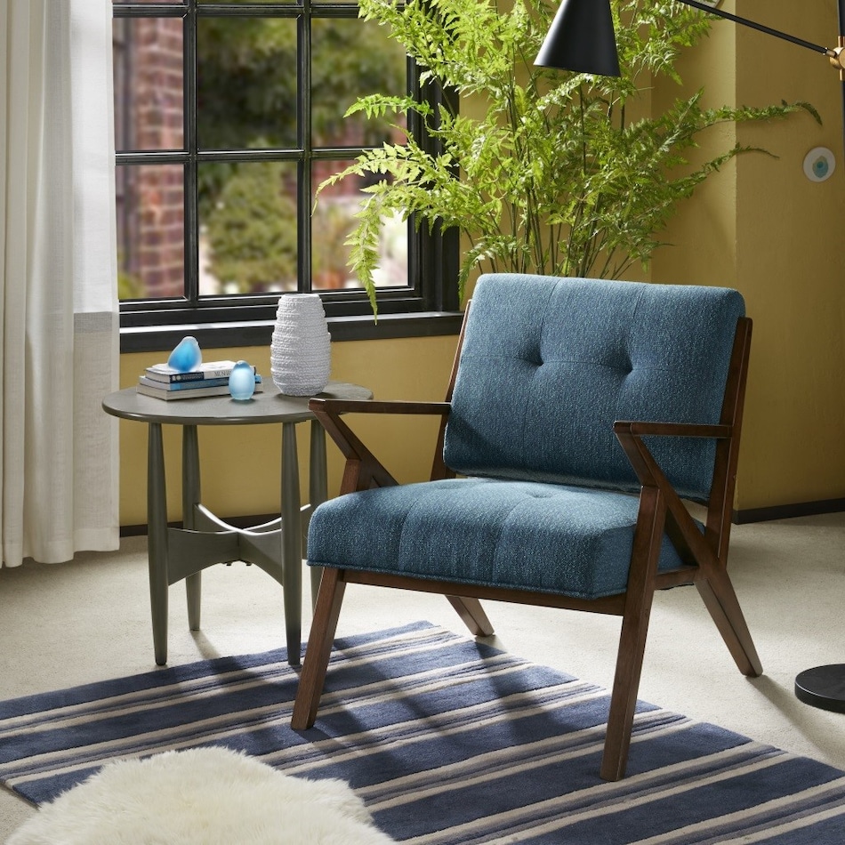 wesp blue accent chair   