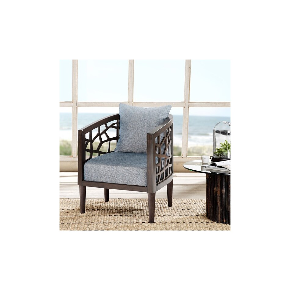 wesp blue accent chair   