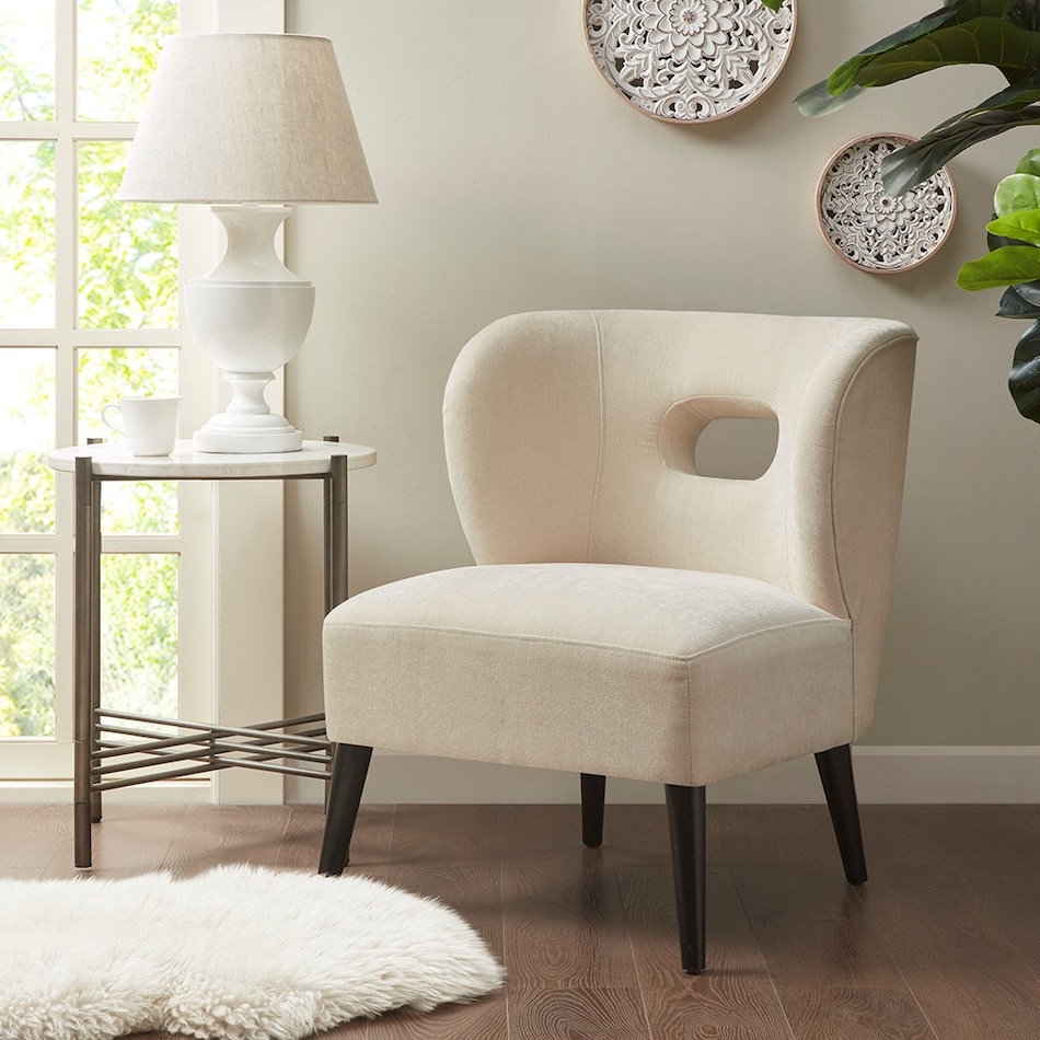 wesp cream accent chair   