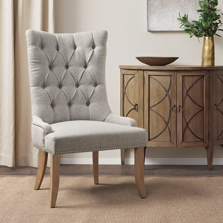 wesp grey accent chair   