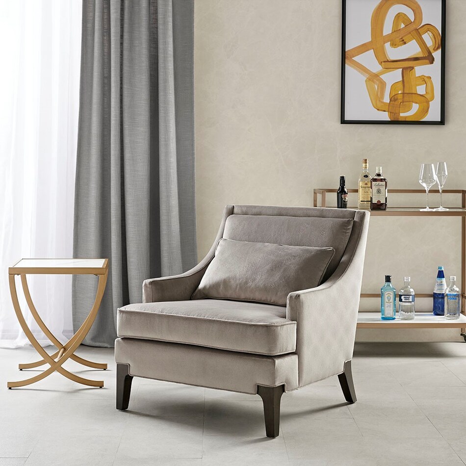 wesp grey accent chair   