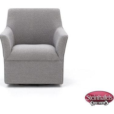 Augustine Swivel Glider Chair in Grey