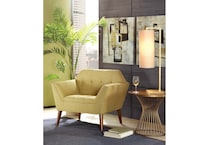 wesp yellow green accent chair   