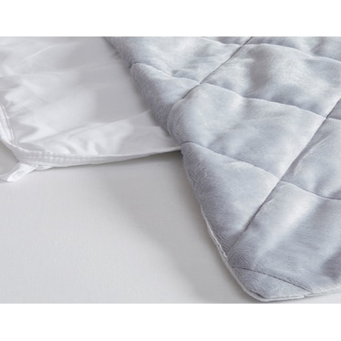 Beautyrest Grey Luxury Quilted Mink Weighted Blanket