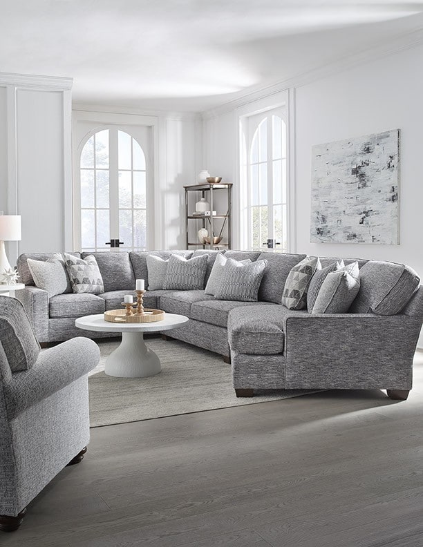 Winston 2-Pc. Track Arm Cuddler Sectional | Steinhafels