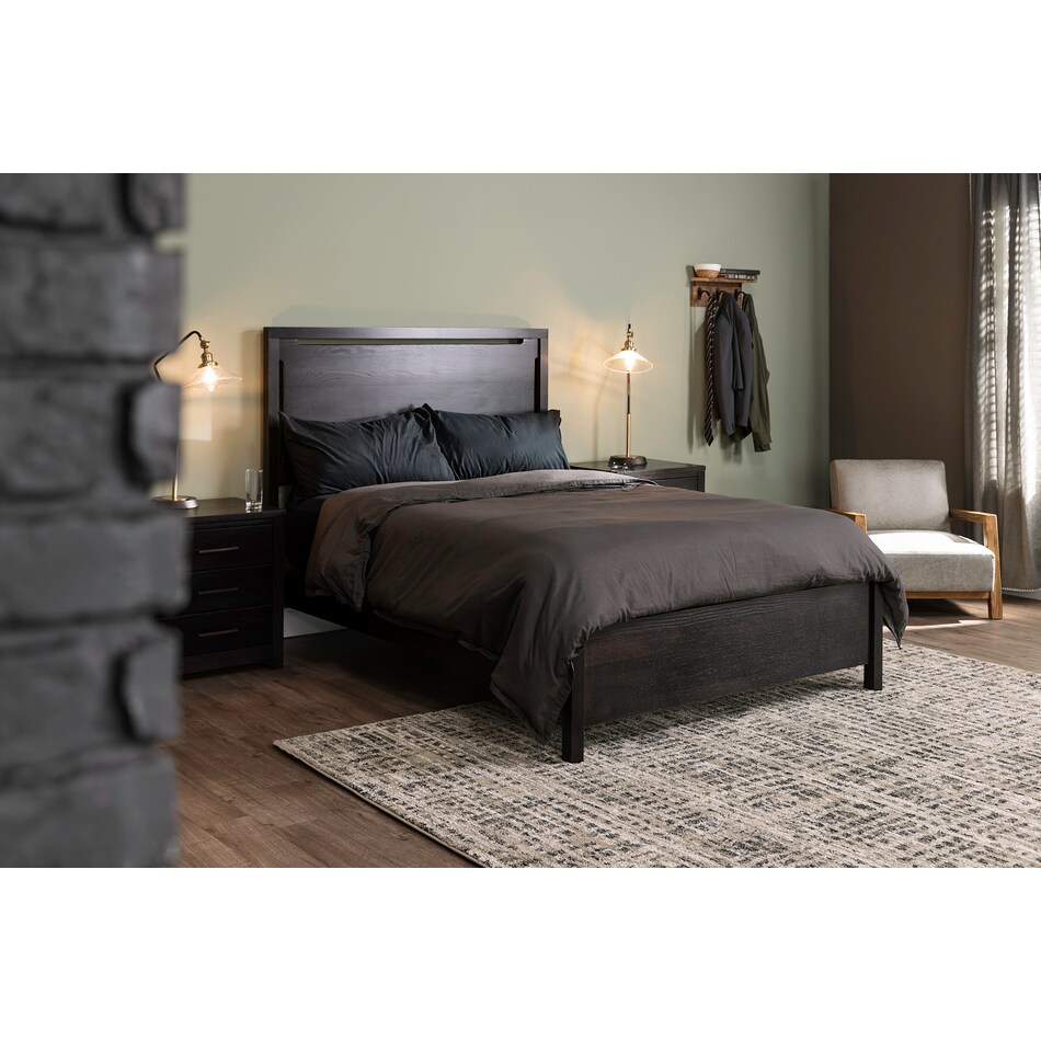 witmer furniture black queen bed package lifestyle image qpk  