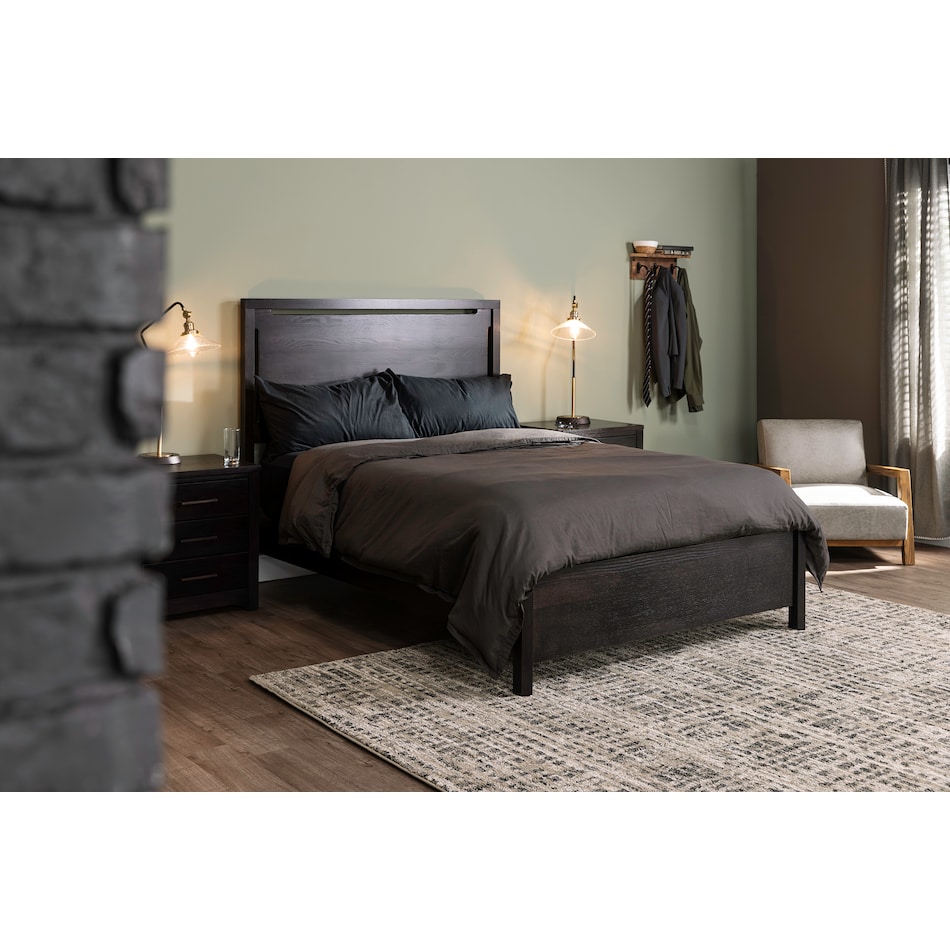 witmer furniture black queen bed package lifestyle image qpk  