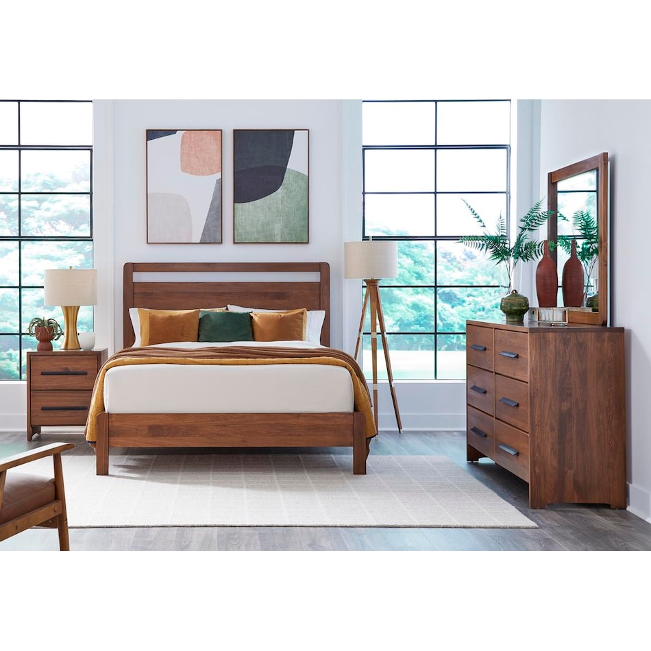 witmer furniture brown full bed package pf  