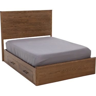 Witmer Modern Oak Storage Bed