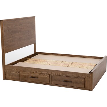 Witmer Modern Oak Full Storage Bed
