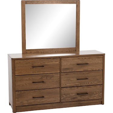 Witmer Modern Oak Mirror