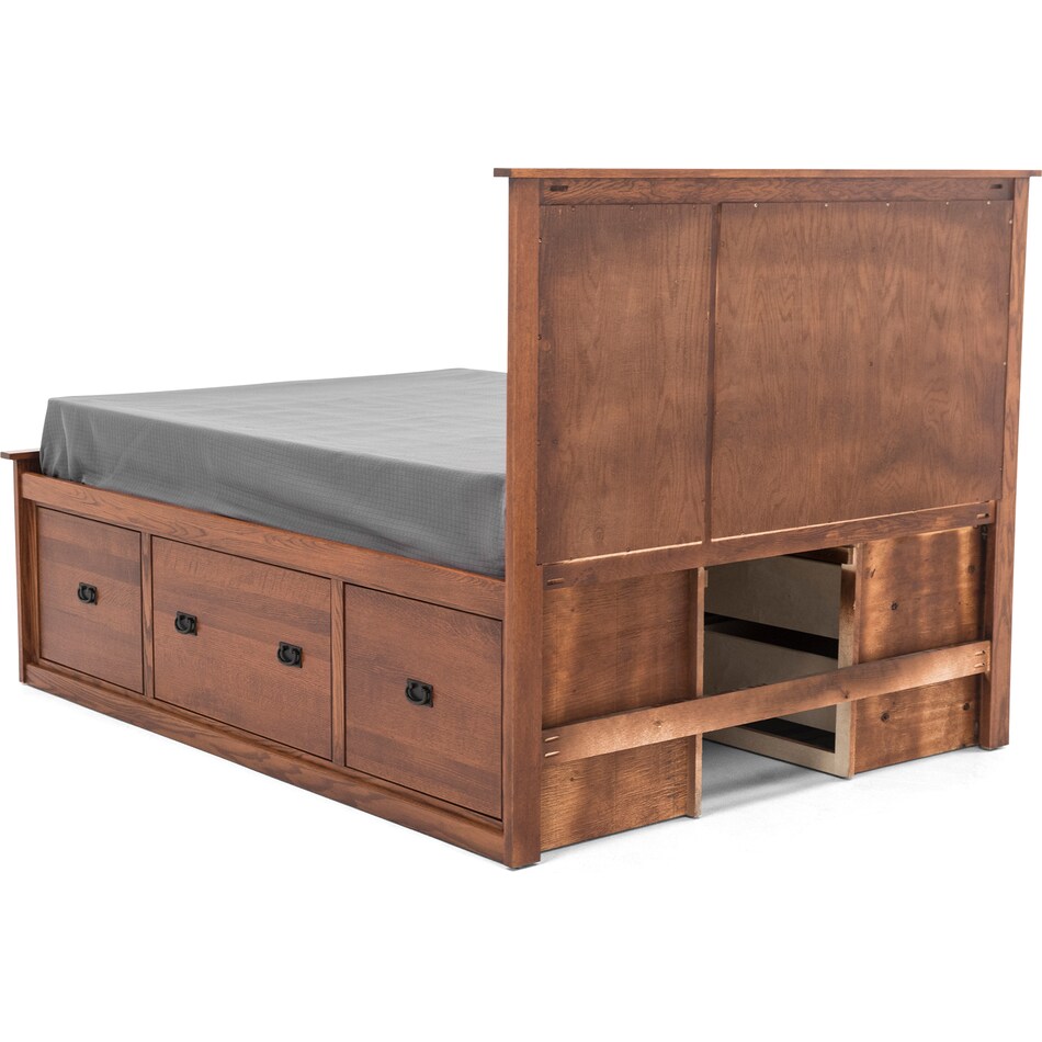 witmer furniture brown queen bed package qpk  