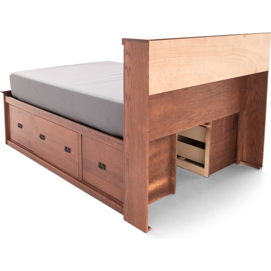 witmer furniture brown queen bed package qbs  