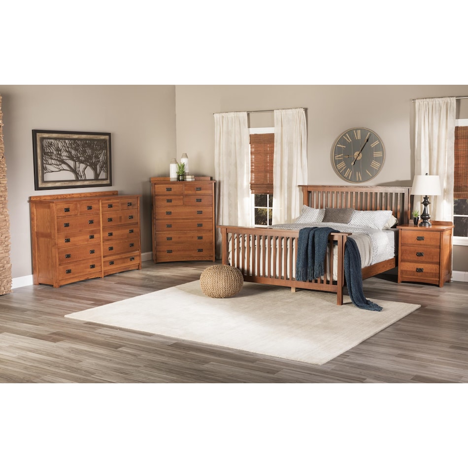 witmer furniture brown queen bed package lifestyle image qplf  