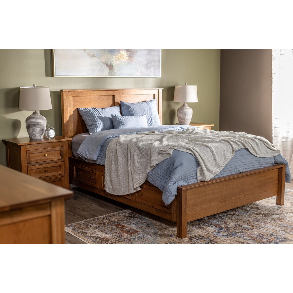 witmer furniture brown queen bed package lifestyle image sqp  