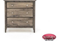 witmer furniture brown three drawer  image   
