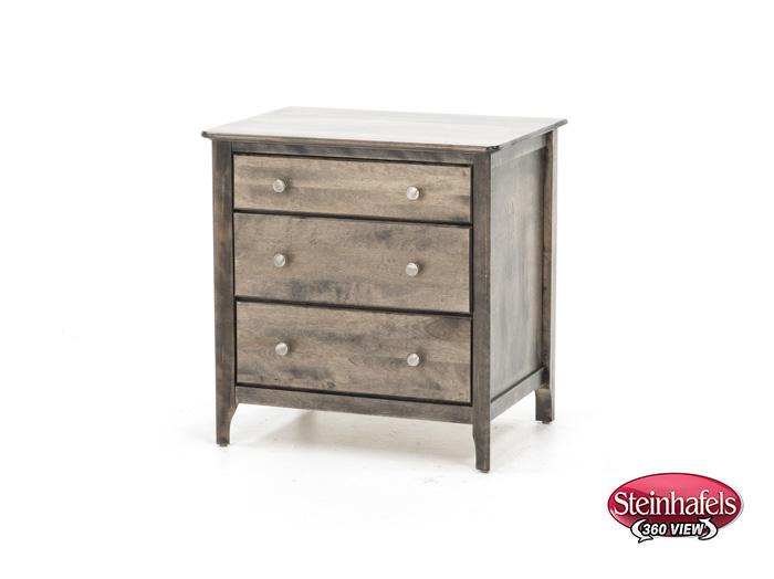 witmer furniture brown three drawer  image   