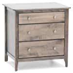 witmer furniture brown three drawer   