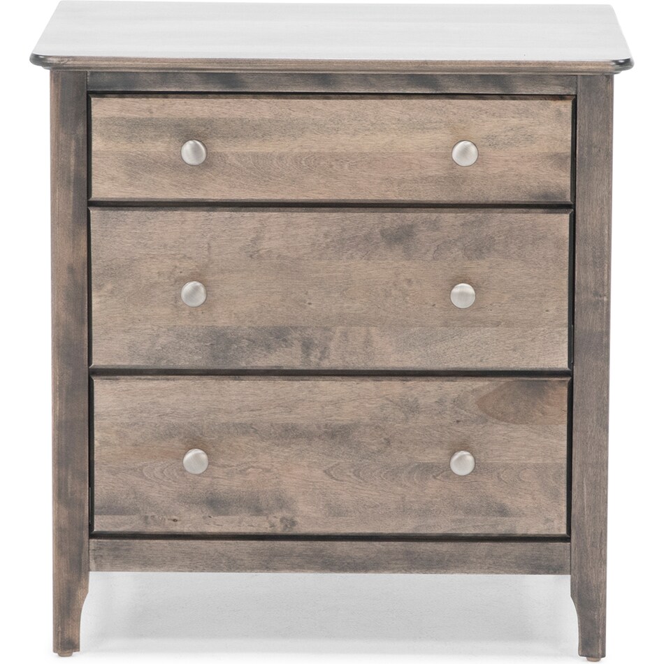 witmer furniture brown three drawer   