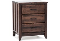witmer furniture brown three drawer   