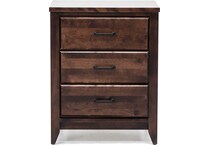 witmer furniture brown three drawer   