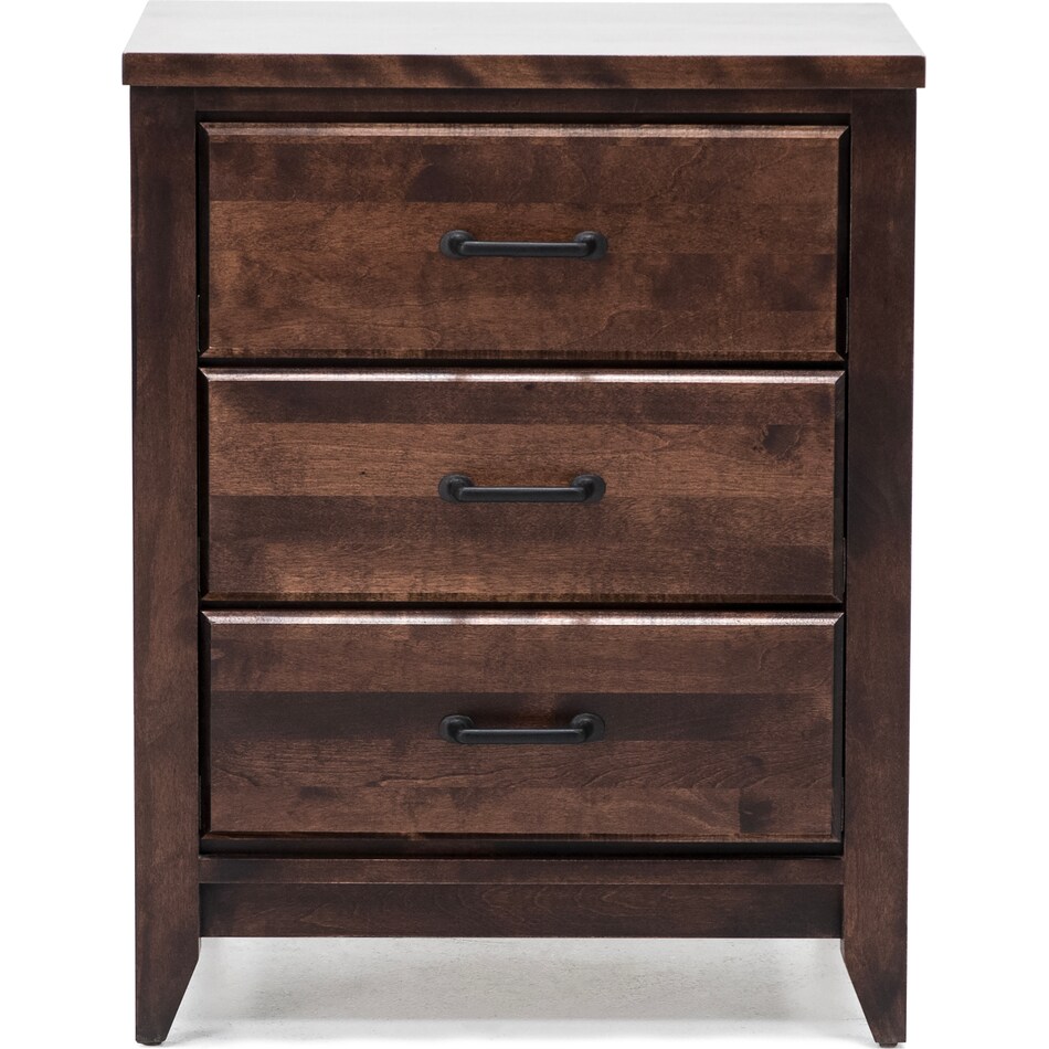 witmer furniture brown three drawer   