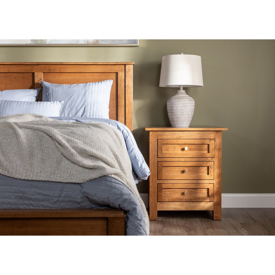 witmer furniture brown three drawer lifestyle image   