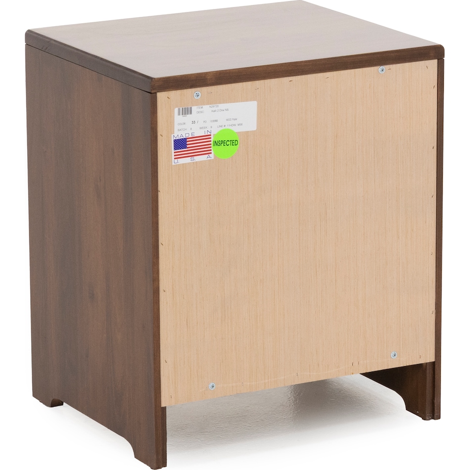witmer furniture brown two drawer   