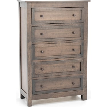 Witmer Taylor J Grey Five Drawer Chest