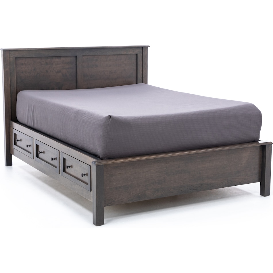 witmer furniture grey queen bed headboard pkg  
