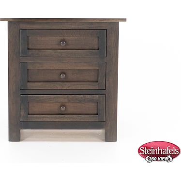 Witmer Taylor J Grey Three Drawer Nightstand