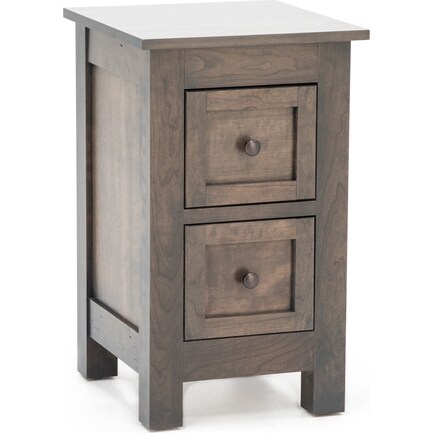 Witmer Taylor J Grey Two Drawer Nightstand