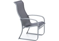 wood grey standard height arm chair   